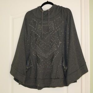 Studded poncho